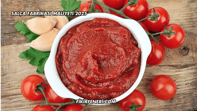 Salça Fabrikası Maliyeti 2025