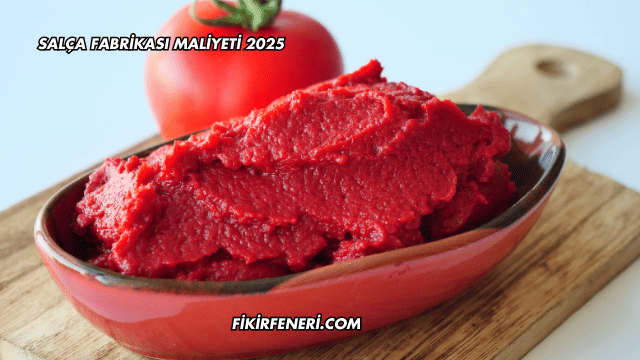 Salça Fabrikası Maliyeti 2025